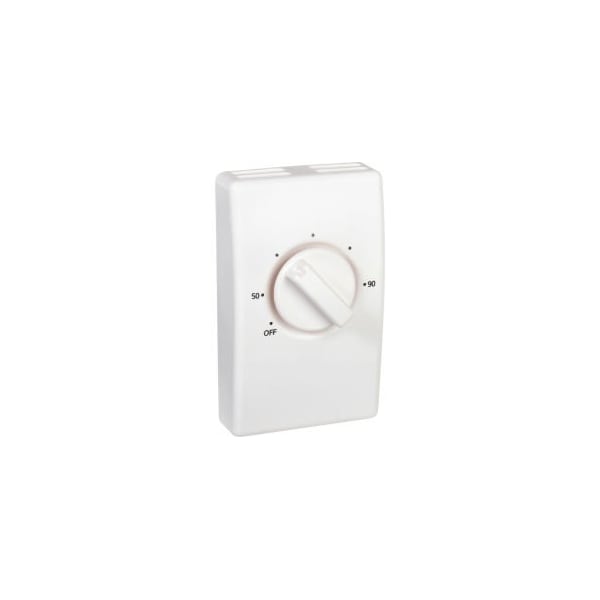 Wall Mount Line Voltage Thermostat Double Pole, White